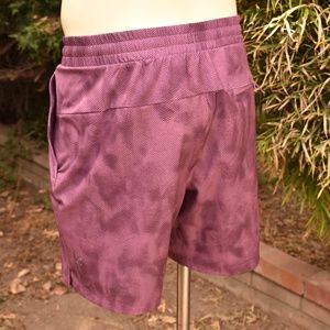 LULULEMON CHANNEL CROSS SHORTS SHADOW MESH PLUM